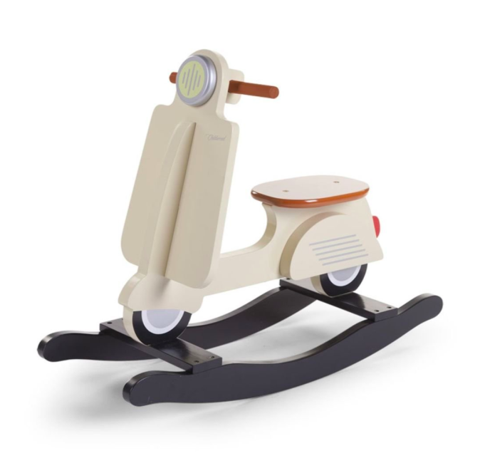 Mecedora balancín moto italiana clásica de madera de Childwood - chicBebits